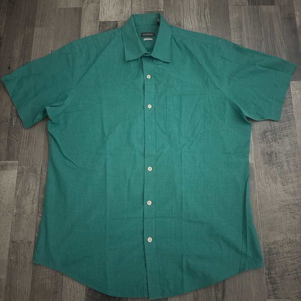 Van Heusen Green Casual Button-Down Shirt